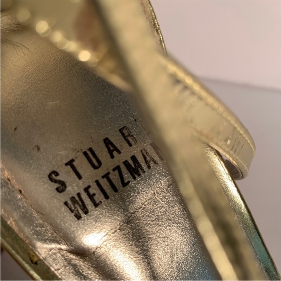 Stuart Weitzman gold cork platform sandals size 6 1/2 - Picture 6 of 6
